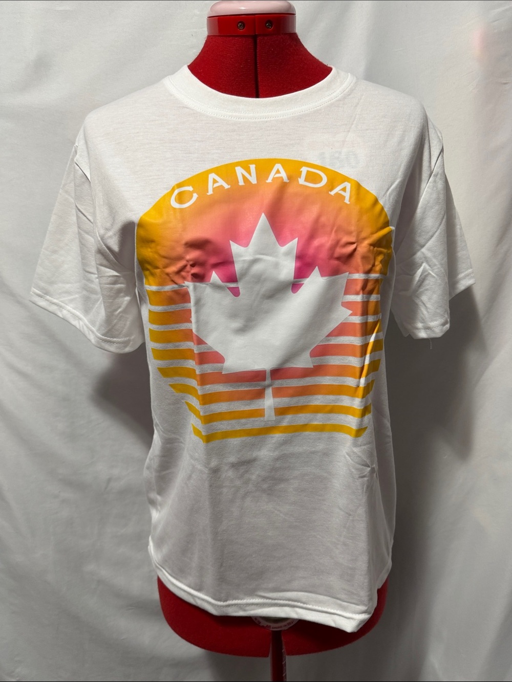 Canada Gradient Maple Leaf White Short-Sleeve Tee